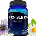Zen Sleep 124; Non- Addictive Sleep Aid w / Adrenal Support. Berisi Magnesium dan Organik Herbs; Chamomile, Lemon Balm, Passion Flower, No Melonasin