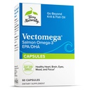 Terry Alamiah Vectomega - Tambahan Dieter dengan EPA & DHA - Tablet Omega-3 untuk Dukungan Kesehatan Otak & Hati - Suplemen Ketegangan dengan Acids Gendut & Peptides - 60 Katup