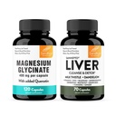 Sandhu 's Magnesium Glycinate dengan Quercetin & Liver Dukung Kapsul 124; Support Quality Sleep, Relaxation & Liver Health Support
