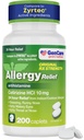 GenCare - Cetirizine HCL 10 mg (200 Caplet) - 24 Hour Allergy Relief Pill - Non Drowsy Generik OTC Medication - Antihistamin Medicine for Sneezing, Runny Nose & Itchy Eyes - Generik Zyrtec