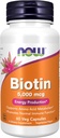 Sekarang suplemen Makanan, Biotin 5.000 mcg, Amino Acid Metabolisme *, Produksi Energi *, 60 Veg Capsules