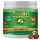 Tambahan Senior Ocu- GLO Cat & Dog untuk Dukungan Mata - Suplemen Visioner Vitamin Terchewable untuk Perawatan Pets Besar dan Kecil dengan Lutein, Omega- 3 Acids Gendut, Ekstrak Benih Grape & Antioksidan