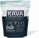 LEILO Kava Powder 124; Waka Noble Tradisional dari Fiji 124; All Natural Root to Reduce Stress and Provice Relaxation (1lb 124; 30 Servis)