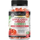 Apple Cider Vinegar Gummies for Weight Loss - ACV Gummies with The Mother for Women & Men - Energy Boost Bloat Digetical & Imune Dukungan - Vitamin B12 B6 B 9 Folic Acid - Vegan Detox Cleanse -90Ct
