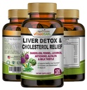 VTAAMISAN Liver Cleanse Detox Suplemen Susu Thistle- Fennel- Alfalfa- Vitamin B- Artichoke- Deluon Root Dukungan Pria & Perempuan 120 Caps Detox Cleanse & Boost Ammune