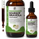 iMATCHME Soursop Graviola Liquid Drop for Cell Support & Regenerasi, Immune System and Gut Health Support, Pure Soursop Bitters Liquid, High Absorpsi, Sugar / Gluten Free, Natural Flavor, 2 Fl Oz