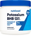 Nutricost Potasium BHB Salts, Exogen Keton Suplemen, 6.4g Beta- Hydroxybutyrate Per Serving, 250 Grams