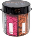 XL Tambahan Pill Dispenser Bottle, 7 Kompartemen, Label, Easy Open, Anti- Mixing, UV Protected Organizer, Extra Large Monthic Vitamin, Pembangunan Monster Fit Sertakan Premium Medisafe App
