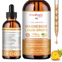 Greenpeople Magnesium Glycinate Liquid Drop - 17- di 1 4FI. Oz Triple Magnesium Complex Suplement dengan Glycinate 400mg & Citrate 500mg Taurate / L-Theanine for Calm Mood / Muscle / Sleep, Pineapple Flavor