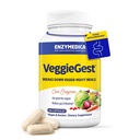 Enzymedica, VedgieGest, Digetical Enzymes, Support Occational Gas & Bloating Relief dari High Fiber Meals, untuk Vegan & Vegetarian Diets, Enzyme Blend for Digetical Health, 60 Count