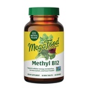 MegaFood Metil B12 - Vegan - Termasuk Metil Folate, Vitamin B12 & B6 - Mendukung Produksi Energi Sel, Saraf Sistem Kesehatan & Fungsi Kardiovaskular - 60 Tablet