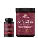 Nutrition kuno Multi Collagen Advanced Capsules, Muscle, 90 Count + Multi Collagen Protein Powder, Unflamited, 45 Servis