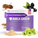Amla Powder & Imunity Blend Superfood Suplement dengan Elderberry, 20x Ultra berkonsentrasi Amla, Dukungan Imune, Dibuat dengan Ginger, Cinnamon, Peppermint, Indian Goseberry, kekebalan, 30 Hamba