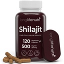 Shilajit Pure Himalaya Extract 500mg dengan 15% Fulvic Acid 500mg - 120 Vegetarian Capsules, 4 Bulan Supplemen Vitalitas & Mental Kejelasan, Dibuat di USA, Gluten Bebas, Non-GMO