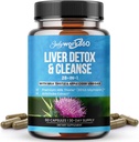 Detox & Cleanse - 28-in- 1 Perbaikan Hati & Dukungan untuk Pria & Perempuan dengan Thistle Milk, Apple Cider Vinegar, Ekstrak Root Dandelion & Artichoke Extract - Non-GMO, 60 Capsules