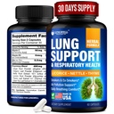 Berhenti Smoking Aid untuk Lung Cleanse & Health - dibuat di Amerika Serikat - Lung Detox dengan Licorice Root, Ginger & Nettle Root, Green Tea, Thyme & Oregano Leaves for Lung Clear Support & Stress Relief - 60 Capsules