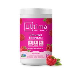 Ultima Replenisher Daily Electrolite Powder Mix - Sugar Free - Raspberry, 90 Servings - Hydration poader dengan 6 Key Electrolittes dan Trace Minecure - Keto Friendly, Vegan, Non-GMO