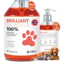 Salmon Oil for Dogs - Healthy Skin & Coat, All Natural Norwegia Fish Oil Food Suplement for Pets, Omega 3 EPA DHA, Ideal for Shedding, Allergy, Itching, Dry Skin, Joint & Bone Health - 16.9 Oz