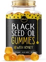 Gummies Minyak Benih Hitam MAJU dengan Madu 90ct, 500mg BSO Gummy, Benih Cumin Hitam Nigella Sativa Oil, Cold- Dipaksa, Mampu Formula Mula, 90ct