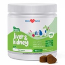 Milk Thistle for Dogs - 90 Soft Chews - Liver and Kidney Dukung - Hepatic Support with EPA & DHA - Detox - Detoxment for Dogs with Choline and L- Arginine.