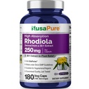 NusaPure Rhodiola Rosea 7.500mg 180 Veggie Capsules (Non- GMO, Ekstrak 30: 1, Vegan & Gluten- Free) Bioperin
