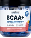 Nutricost BCAA + Hydration Raspberry Lemonade (20 Stickpacks) - Branched Chain Acids Amino dengan Kompleks Hidration - Gluten-Free, Non-GMO