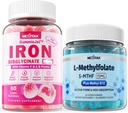 L- MethylFolate 15mg + Iron Bisglycinate 26mg Filled Gummies