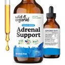 Dukungan Adrenal & Organik Liar Menjatuhkan Pendukung Positif - Suplai Dukungan Adrenal Alam untuk Perempuan dan Pria - Vegan, Tanpa Gula & Alkohol - Persediaan 2-Bulan - 4 fli oz