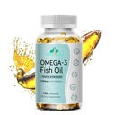 Triple Strong Alaska Omega- 3 2500mg + EPA 1.300mg + DHA 1.200mg, Tambahan untuk Kesehatan Jantung dan Gabungan, 120 Suftgels 60 Hari Supply
