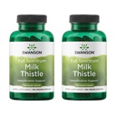 Swanson Milk Thistle - Herbal Liver Supplemen - Natural Formula Membantu Menjaga Overall Health & Wellsing - (100 Capsules, 500mg Masing-masing) 2 Pack