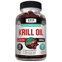 Kaya superial - Antartika Krill Oil 500mg dengan Omega 3, EPA, DHA, Phospholipids & Astaxanthin Suplemen - Otak & Kesehatan - Suplemen Anti Aging - 30 Count Softgeels