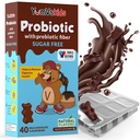 YumVs Progities for Kids with Prebiotic Fiber Sugar Free Chocolate Chocolate Suplemen Diet untuk Kesehatan Digetical - Toddlers, Anak & Teens 60 Count