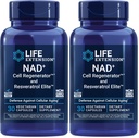Ekstensi Hidup NAD + Regenerator sel dan Resveratrol Elite, NIAGEN nikotinamide riboside, Trans- resveratrol, quercetin, Fisetin, untuk Longevity, Energy, dan oksidative Stress, 30 Vegetarian Capsule