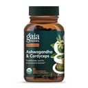 Gaia Herbs Adaptogen Performance Mushroom & Herbs - Suplemen Dukungan Energi untuk Bantuan Endurance dan Stamina * - Berisi Cordyceps dan Ashwagandha - 60 Organik Vegan Capsules (30- Day Suppply)