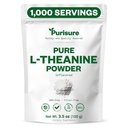 Purisure L-Theanine powder, 100 g, Depoader L Theanine Murni bahwa Promotes Relaxation and Focus, Supplemen untuk Fungsi Kognitive, Tidak Ada Penjual, Non-GMO, 1000 Servis