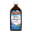 Carlson - MCT & Omega-3, 1480 mg Omega-3s, 9200 mg MCT, Keto-Friendly, Caprylic & Capric Acids, Produksi Energi, Fat Metabolisme, Lemon - Lime, 500 mL (16.9 Fl Oz)