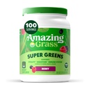 Amazing Grass Greens Superfood: Super Greens Powder with Spirulina, Chlorella, Beet Root Powder, Digetical Enzymes, Pregories & Progories, Berry, 100 Servings (Packaging May Wary)