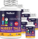 NuBest Tall 10 + Premium Bone Formula, Enhanced Imunity and Overall Health for Age 10 + with Calcium, Vitamin D3, Vitamin K2, and Multivitamin 124; Pack 6
