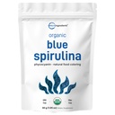 Powder Blue Spirulina (Phycocyanin Extract), 30 Hamba - Tidak Ada Bau Fishy, 100% Vegan Protein dari Blue-Green Algae, Natural Luminous Food Warna untuk Smoothies, Baking, Minuman & Cooking