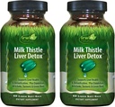 Irwin Milk Thistle Liver Detox - 60 Liquid SoftGels, Paket 2 - Supports Liver Health with Dandelion, Artichoke, Turmeric & Green Beet Root - 60 Total Servings