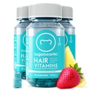 SugarBearPro Hitumin Gummy 3 Bulan Suply Ekstra Biotin 6000mcg, Pertumbuhan untuk Pria & Perempuan, Vegan Vitamin B12, MSM, Inosiol, Omega 3, Elderberry, Cerdened Kosher, Halal, Cruelty- Free