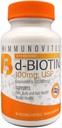 IMMUNOVITES High Dose Biotin (sebagai d-Biotin, USP) 100mg (Sama dengan 100,000mcg) 90 Capsules, Potensi Tinggi