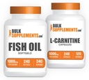 Suplemen Minyak Ikan 1000mg Softgels + L-Carnitine Capsules Bundle