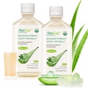 AloCure USDA Organic Aloe Vera Juice Made In 12 Hrs of Harvest - Pure Aloe Juice Natural Digetical Suppport Dibuble, Imune System and Balanced Stomach Acidity, 2 x 500ml Botles