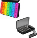 Daviky Pill Organizer 4 kali sehari - Pill Organizer 3X sehari, Pill Box 7 Day, Kasus Weekly Medicine besar untuk Perjalanan dengan Kontainer Tersisa untuk Menahan Daily Vitamin, Suplemen dan Obat