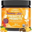 Ilama Probiotik Anak-Anak dengan Prebiotik Fiber, Vegan, Pregan Organik dan Gumi Progories untuk Dukungan Kesehatan Gut, Toddler Real Fruit Vitamin, Tidak Ditambahkan Gula Cane, Peach Mangga, 120 Ct