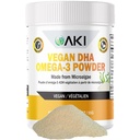 AKI Omega 3 DHA Micro Algae Powder Suplemen - Plant - Based Keto Vitamin for Inflammation - Alternatif untuk Ikan atau Krill Oil - Vegan & GMO-Free (1.94oz / 55g)