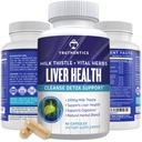Suplemen Kesehatan Liver TRUSENTS - Milk Thistle Liver Health Formula dengan Ekstrak Artichoke, Dandelion, Turmeric, dan More - Natural Detox Dukungan untuk Pria & Perempuan - 60 Capsules