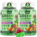 Super Greens Gummies, Greens Superfood Powder Alternative w / Spirulina, Chlorella, Prebiotic Fiber, Probiotic, Veggie Buah, Daily Fruit Vatable for Digetical Health, kekebalan, Fokus, 120 Cts