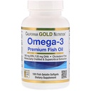 California Gold nutrition Omega-3 Premium Fish Oil oleh California Gold Nutrition, Konsentrasikan Formula dengan EPA & DHA, Dukungan untuk Optimal Lipid Profile, Gluten Bebas, 100 Fish Gelatin Softgelels - 2 Pack